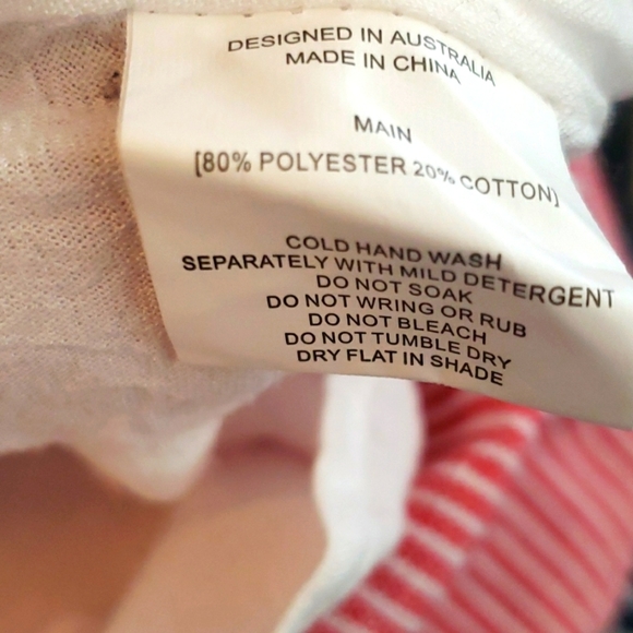 White House Red & White Striped Pin-up Peek-a-boo Style Open Front Sundress SZ S - Picture 10 of 11